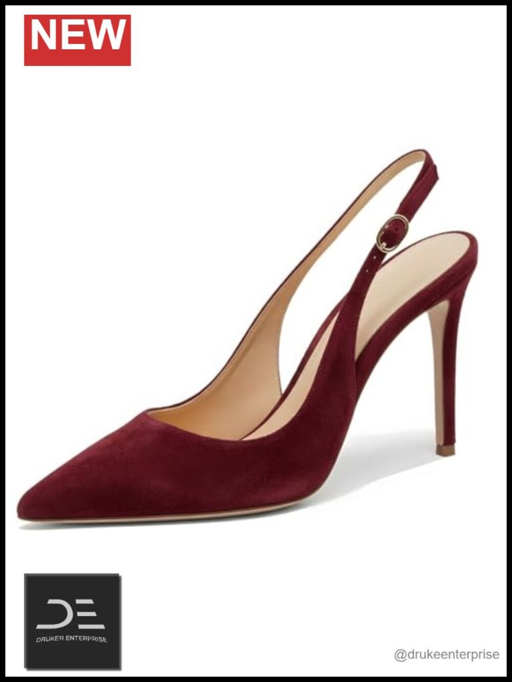 Women's Slingback Pumps with Kitten Heel - Comfortable Closed Toe Heels